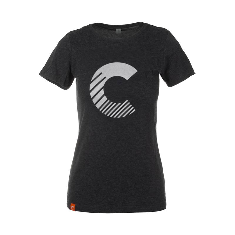 Women's Charcoal Silver C Logo Tee