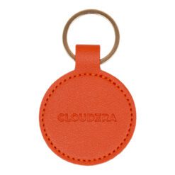 Round Leather Key Ring